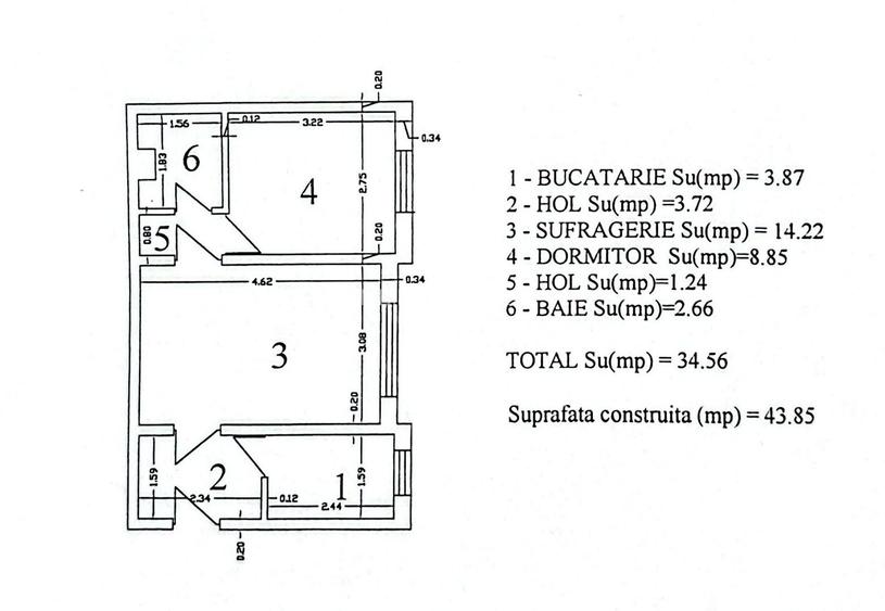 CABINET MEDICAL - Apartament 2 camere, PARTER, zona CENTRU; - 7