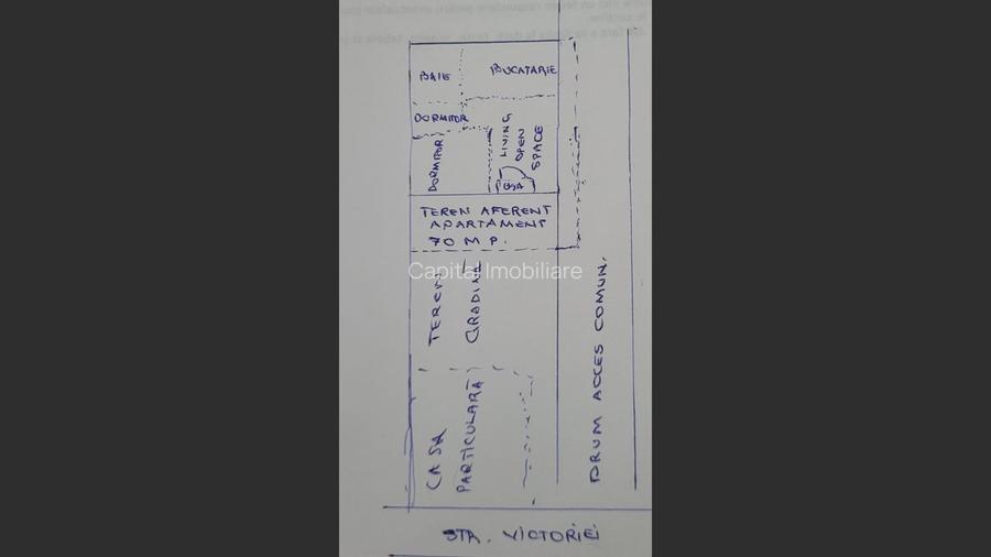 Apartament 3 camere la parter în imobil P+M ,curte proprie 70 mp  - 16