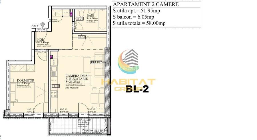Pallady 2 camere semidecomandat 59 mp langa Parcul Teilor - 2