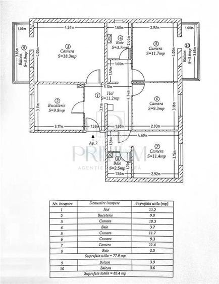 BUCOVINA - ETAJ 3 - BLOC IZOLAT - DECOMANDAT - 4 CAMERE - 2 BAI - 2 BALCOANE - C - 8