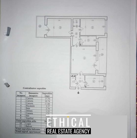 3 Camere, 70 mp, centrala proprie, 5 Minute de Metrou Lujerului