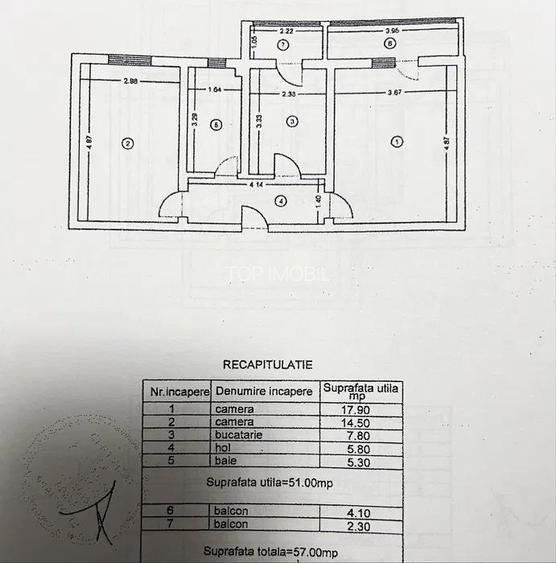 Apartament cu 2 camere decomandat, etajul 1, loc de parcare - Valea Lupului - 7