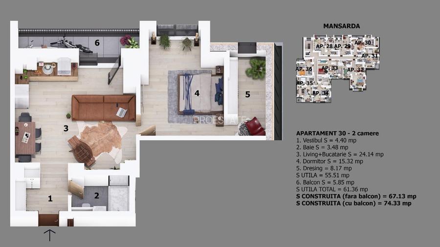 Apartament 2 camere | strada Tibles | Bloc cu lift | Finalizat - 5