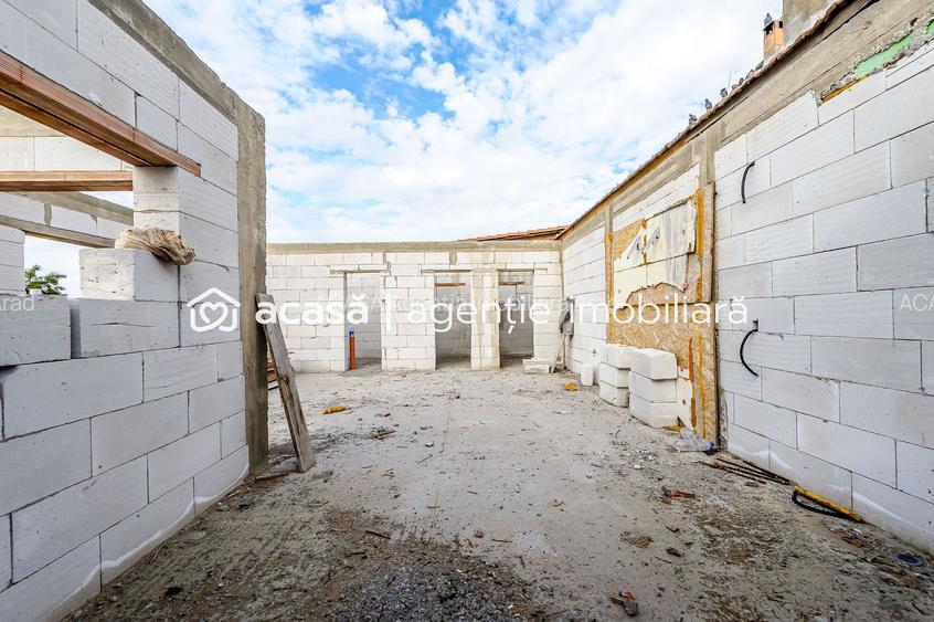 PRET NOU! Casa + Teren 1144 mp - Zimandu Nou, Arad - COMISION 0% - 5
