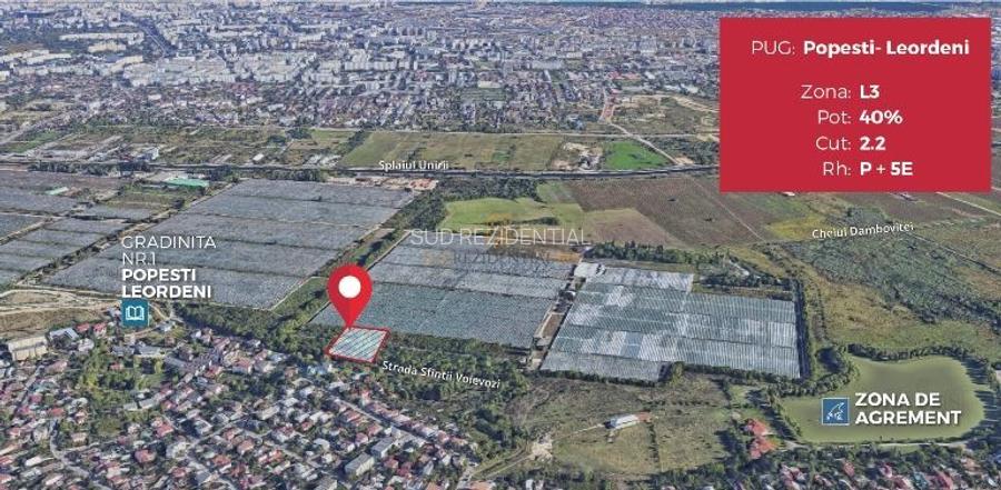 Teren intravilan de vanzare,6994 mp,Popesti-Leordeni, Sfintii Voievozi - 2