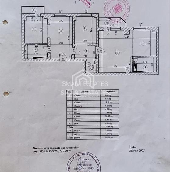 3 Camere-Piata Sudului-6 Min Metrou-80 Mp-1983-Anvelopat-Parcare - 20