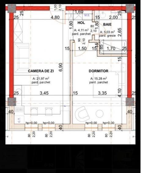 Apartament 2 camera decomandat  - 7