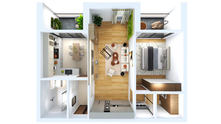 APARTAMENT 3 CAMERE | 69 MP|  BLOC NOU | CETATE ZONA EXCLUSIVISTA - 3