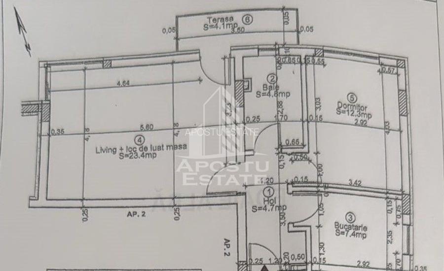 Apartament cu 2 camere,decomandat, de vanzare, zona Braytim, Timisoara - 9