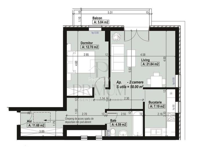 ARADULUI - BLOC NOU - 2 CAMERE - PARCARE INCLUSA - CENTRALA PROPRIE - POD - LIFT - 6