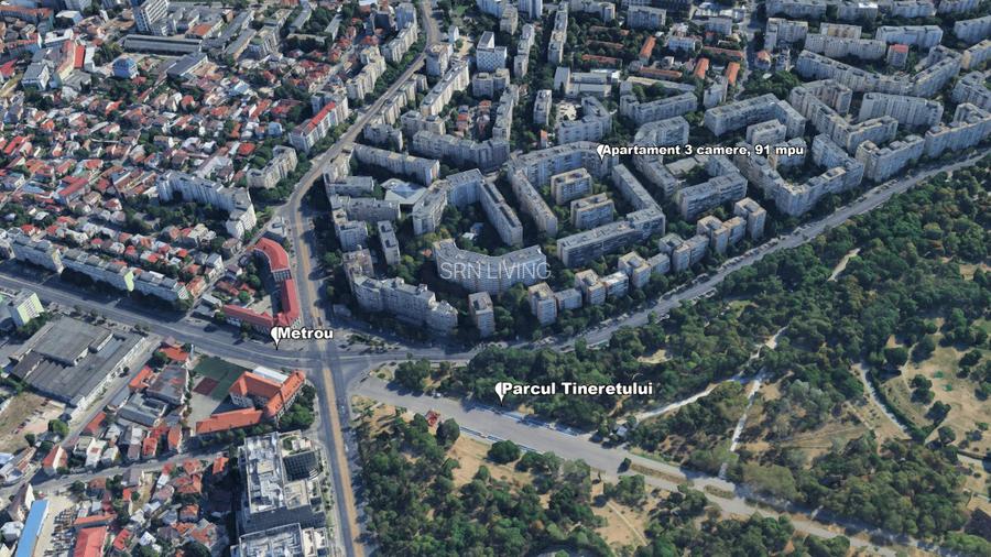 3 camere Tineretului | 100 mp | lângă parc și metrou | mobilat - 17
