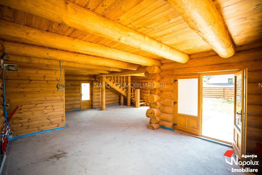 Exclusivitate! Casa din busteni intregi in Chinteni - 9