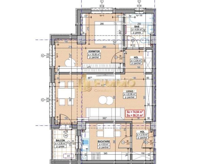 Apartament 3 cam | 60mp | Bloc Nou | Traian Vuia | ID:1669 - 8