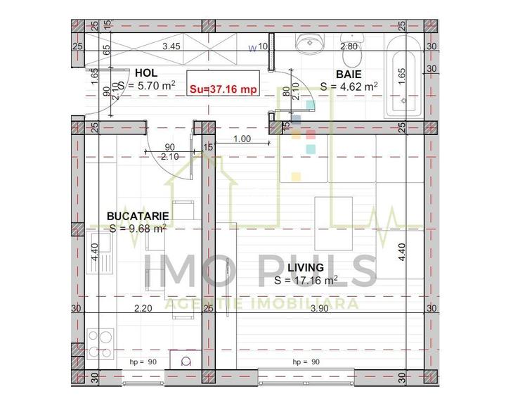Bucatarie 10 mp. Decomandat. Parter. Posibilitate rate - 1