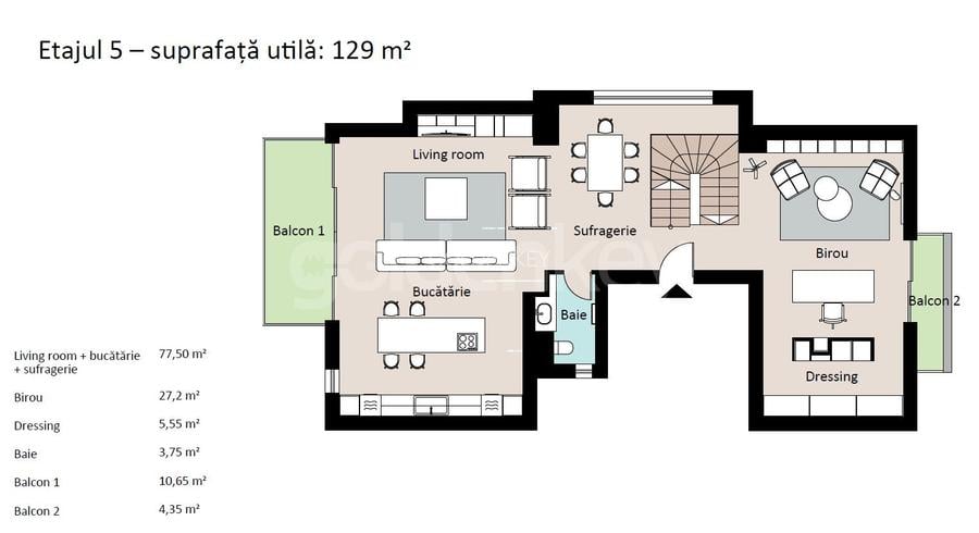 Penthouse duplex cu 4 camere | vedere panoramica | garaj si vinoteca - 1