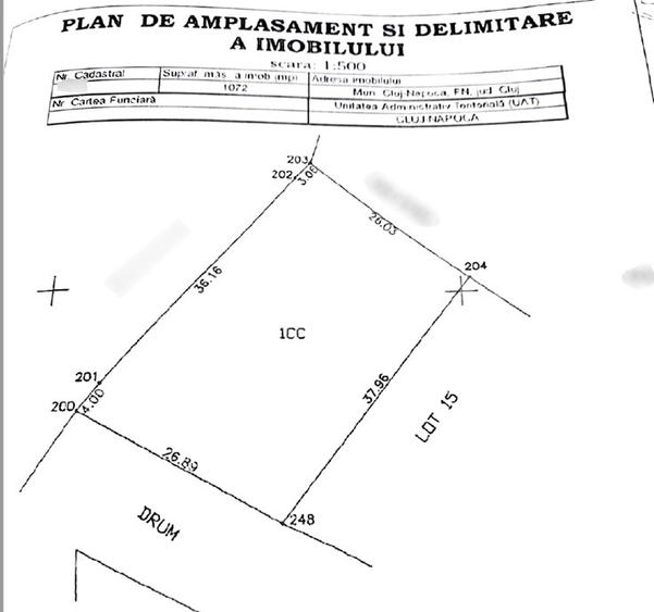Teren intravilan 1072mp cu puz aprobat | Borhanci | Romul Ladea! - 2
