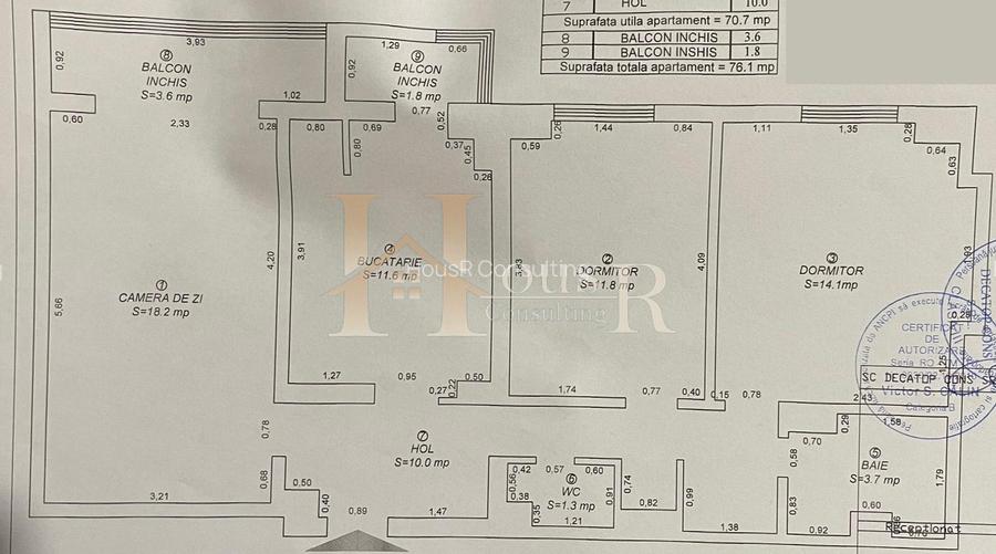 Aproape de Complexul Studentesc. Decomandat. 2 bai. Centrala proprie - 14