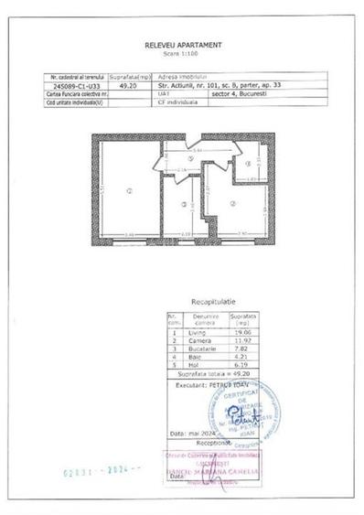 Vanzare 2 camere | Sos.Giurgiului-Berceni | 2024 |parter | Comision 0% - 13