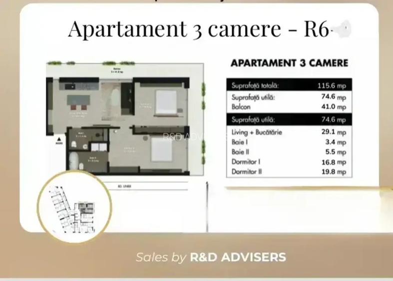 Unirii 3 camere premium sut 115,60 mp  | Finisaje top + smart home - 13