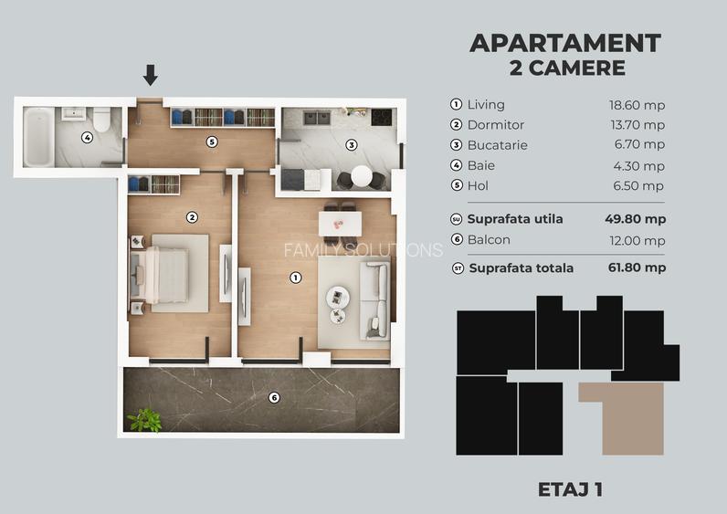 Metalurgiei Carrefour - 2 camere 55mp finalizat acte gata - 5