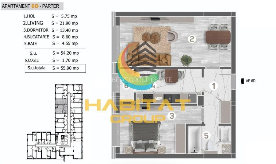 Apartament 2 Camere Finisaje Premium Zona Grand Arena 56 Mp - 2