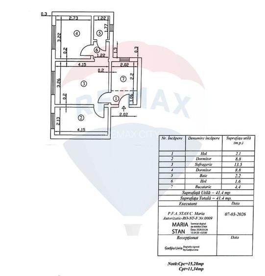 Apartament cu 3 camere de vânzare în zona Maratei - 24