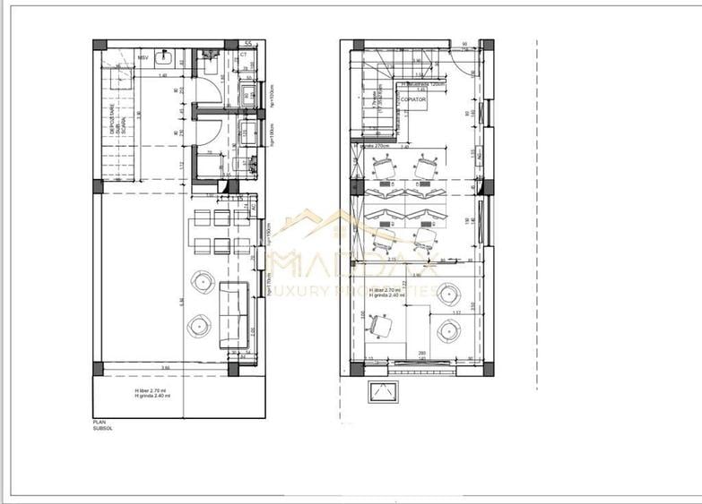 Duplex 3 camere//Birou***Showroom***DOMENII//PARTER+ Demisol - 2