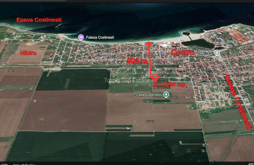 Teren 1250 mp în Costinesti, la 900 m de PLAJA, intravilan construibil - 6