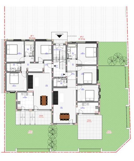  1760 EURO/mp cu parcarea, terasa si TVA INCLUSE /4 camere 90 mp-155000 EURO  - 7