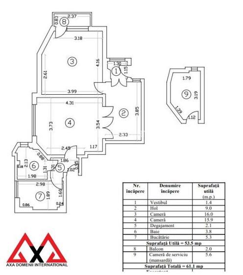 Apartament 2 camere Mosilor - Piata Rosetti - 10 minute metrou Universitate - 8