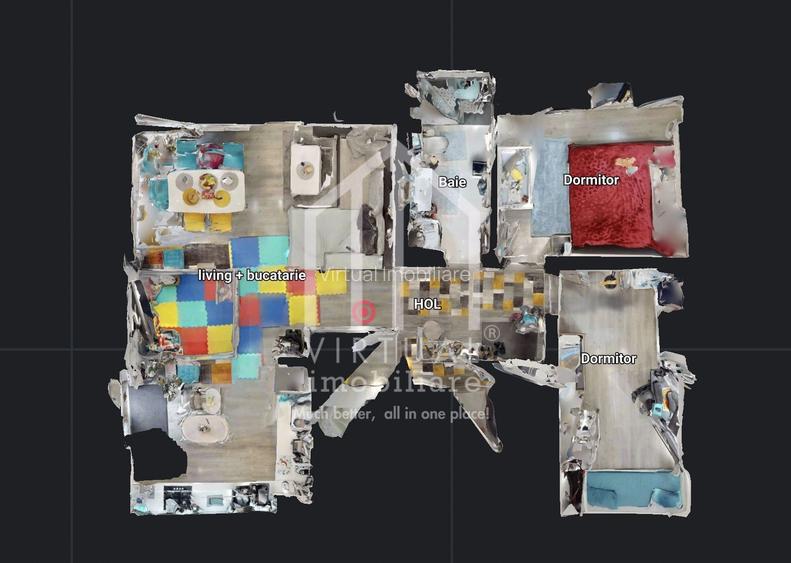 Ap. cu 3 camere 83mp utili + terasa si gradina  | 2 locuri de parcare - 1