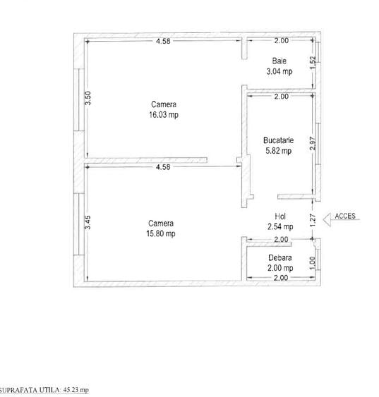 Etaj 2 | Bloc cărămidă | Posibilitate centrală | Zona Șagului – Brâncoveanu - 9