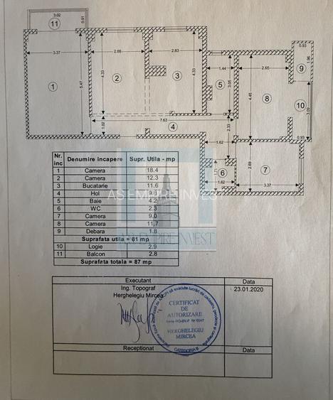 Ap. 4 camere, 81 mp utili, 2 bai, 2 balcoane - zona cartier Triaj - 18