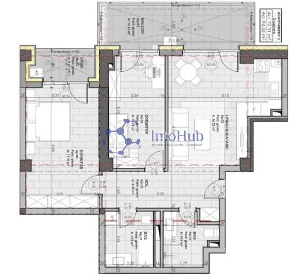 Apartament cu 3 camere TIP 3A- DIRECT DEZVOLTATOR-TVA INCLUS - 9