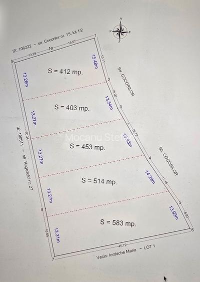 Vând 5 loturi teren intravilan Lumina începând de la 400mp - 5