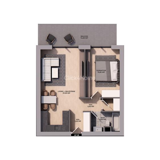 Alege o locuință cu stil - Residence5 – apartament 2 camere –  pe Iancu Nicolae - 1