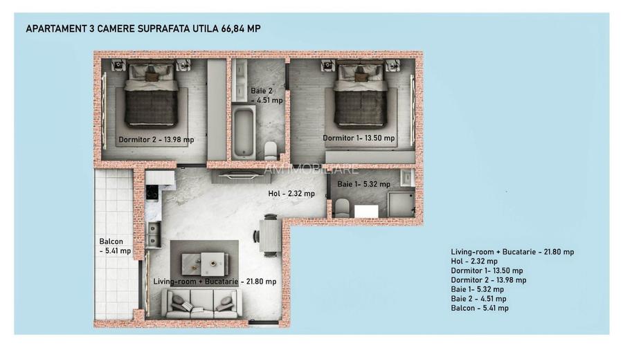 AP. 3 CAMERE - RATE LA DEZVOLTATOR, FINALIZARE SEPTEMBRIE, COMISION 0% - 2