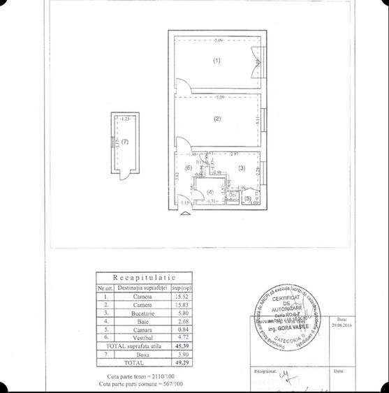 Floreasca, Apartament 2 Camere, Etaj 1/3, Renovat, Finisat Total. Str. Glinka - 1