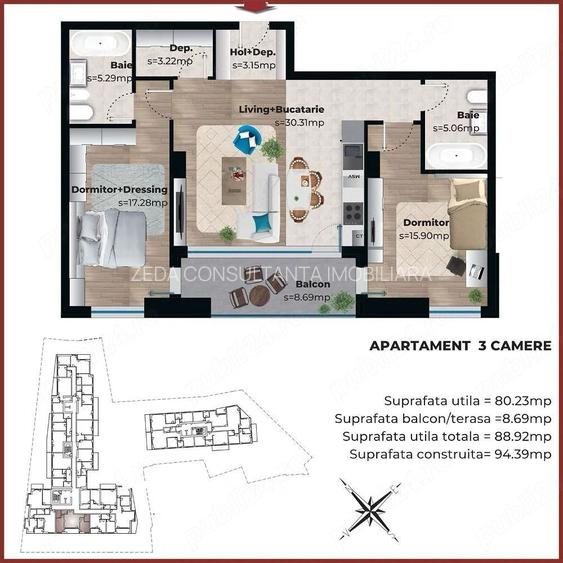 Apartament 3 camere zona Parcul Carol - 10