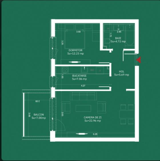 APARTAMENT 2 CAMERE – 76.86 MP | BLOC 2026 | BREEAM | GREENFIELD