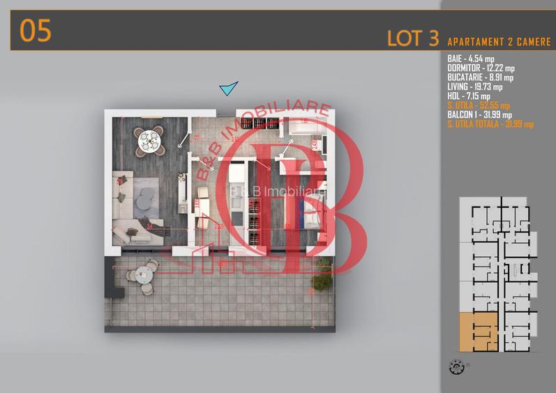 Apartament 2 camere cu terasa Titan-Pallady-Metrou Teclu - 1