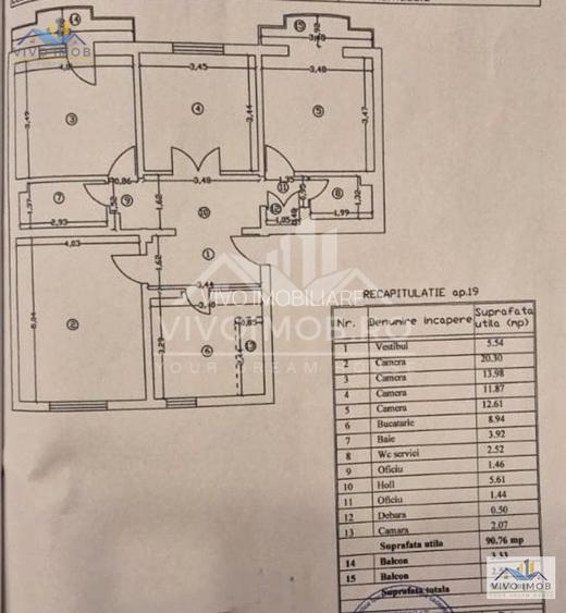 POZE REALE!!! Doamna Ghica-Rond | 97 mp | decomandat | etaj 6/8 | bloc 1991 - 14
