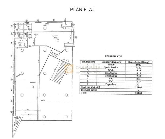 Semicentral - Podu Ros, spatiu comercial Parter + Etaj, amenajat - 2