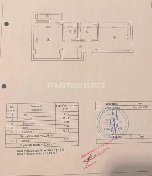 Pacii 2 Camere 53 mp Centrala Proprie + Loc Parcare - 1