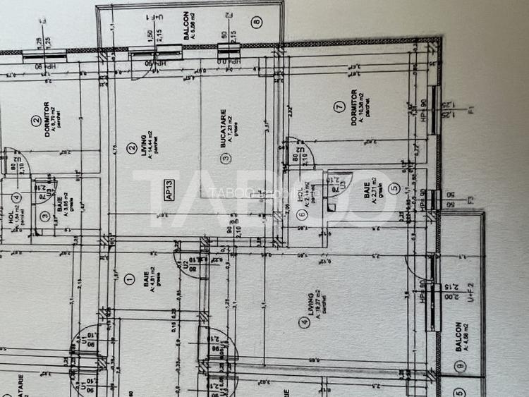 De vanzare apartament 3 camere 2 bai 2 balcoane Turnisor Sibiu - 1