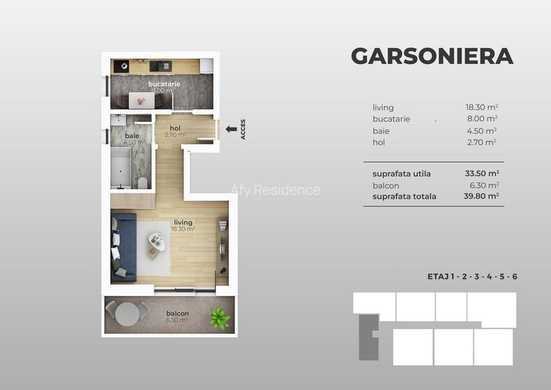 Apartament modern cu o camera, gata de mutare - Grand Arena Mall, Sector 4 - 1