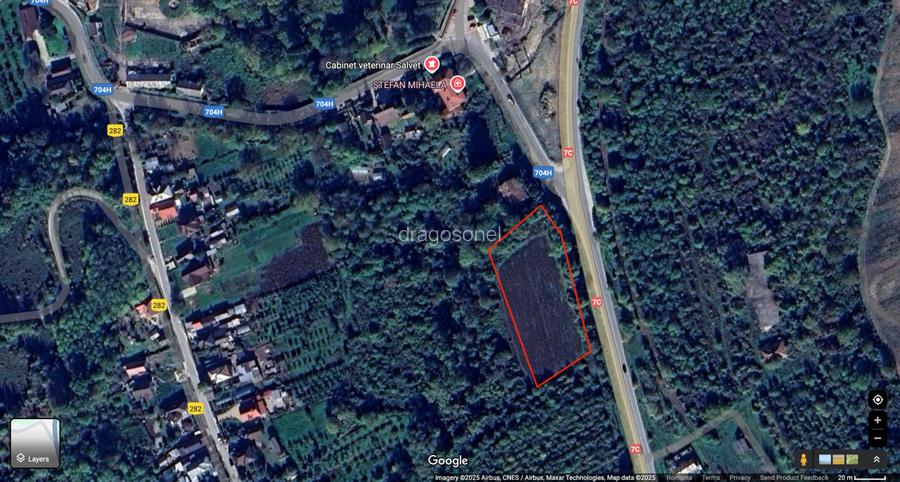 Teren intravilan pentru afacere/constructii, Merisani stradal la DN 7C - 3