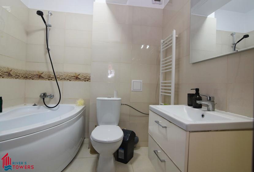 River,s Towers, apartament cu 2CD camere de 57mp utili + 5mp balcon, 2 bai