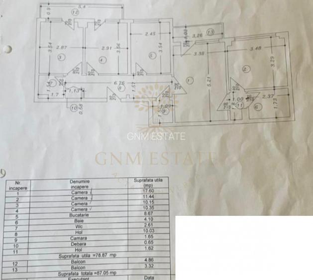 4 Camere Et.2/10 Bloc Reabilitat Zona Ghencea - 9