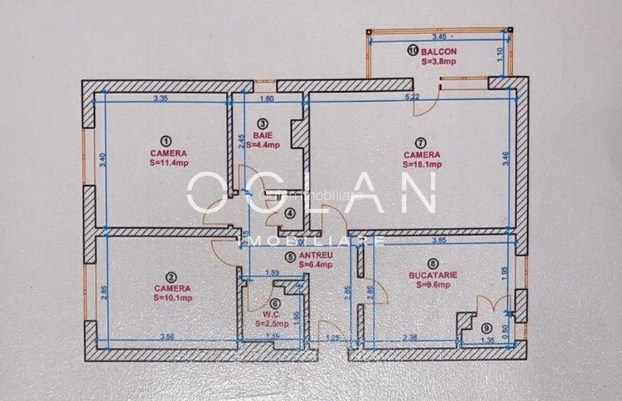 Apartament 3 cam, Et.1, Strand, COMISION 0% - 17